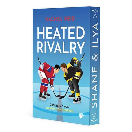 Gezeichnetes Cover zweier sich gegenüberstehender Eishockeyspieler.