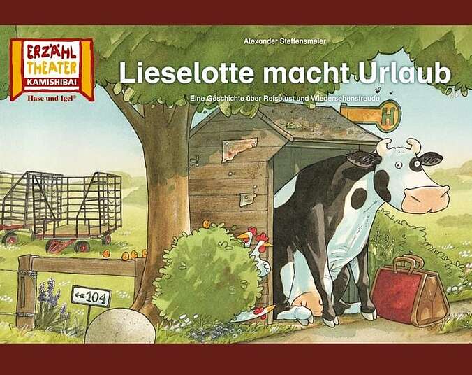 Lieselotte wartet an einer Bushaltestelle