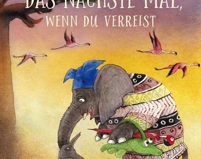 Der kleine Elefant mit seinem Großvater.