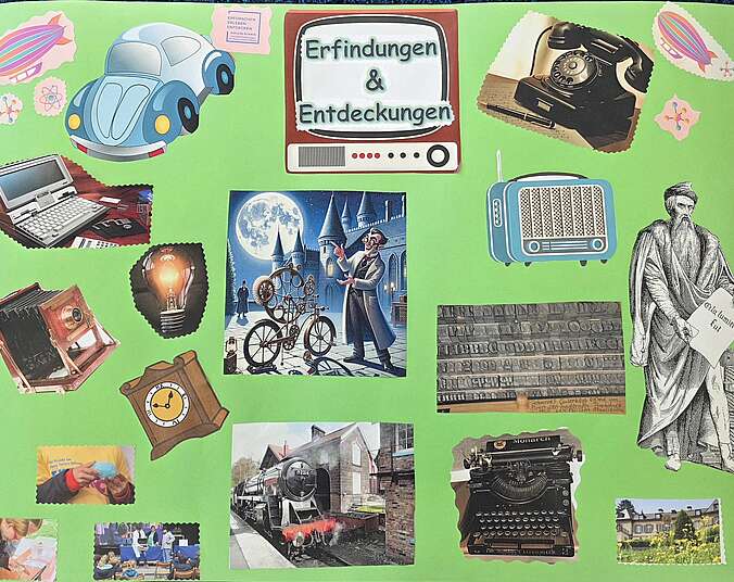Plakat zu Erfindungen und Entdeckungen