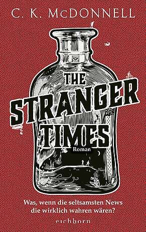 Bild einer offenen Whiskeyflasche mit dem Schriftzug Stranger Times
