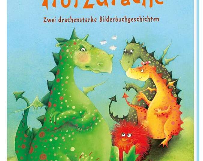 Ein schmollender grüner Drache.
