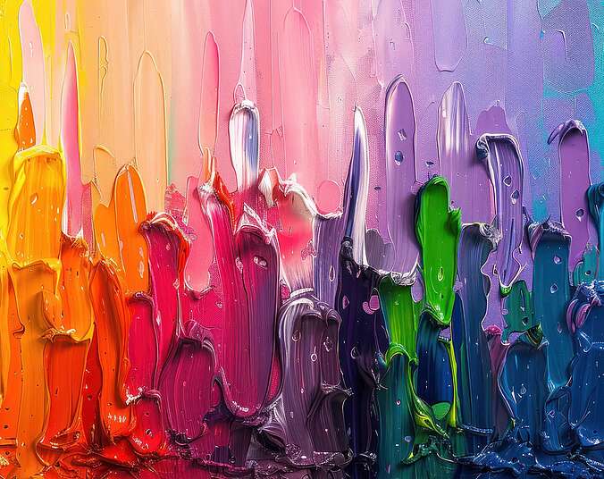 Buntes Bild mit vielen Farben.