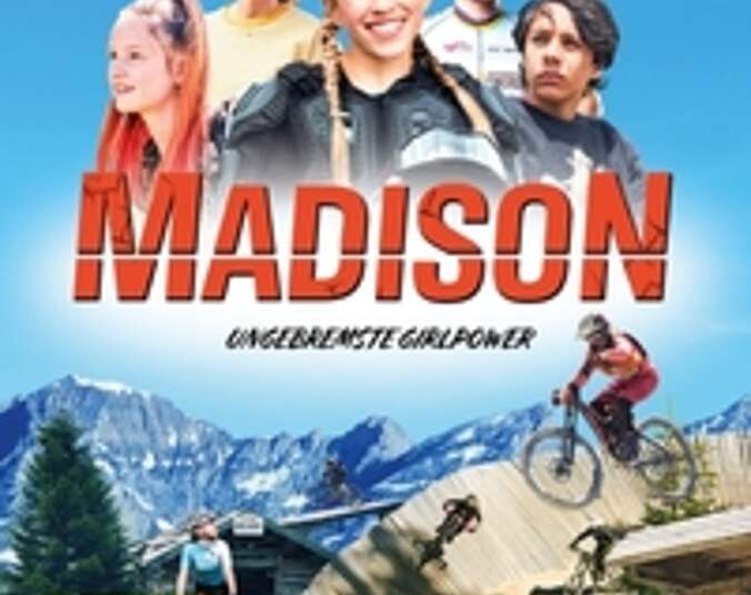 Madison beim Radfahren.