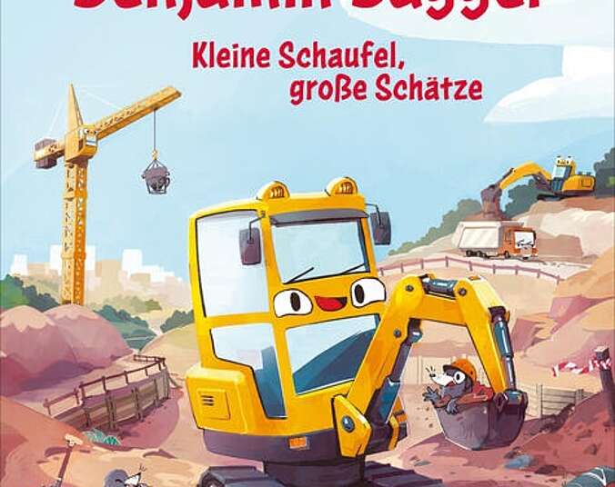 Bagger Benjamin auf der Baustelle