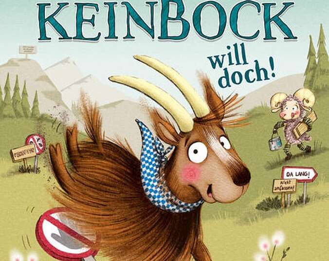 Hörnchen hüpft auf ein paar Verkehrsschildern herum.