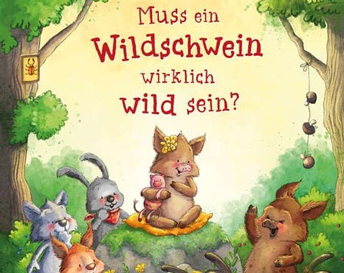 Butterblume gemeinsam mit Freunden auf einer Waldlichtung.